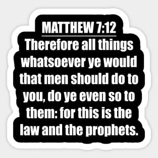 Matthew 7:12 Sticker